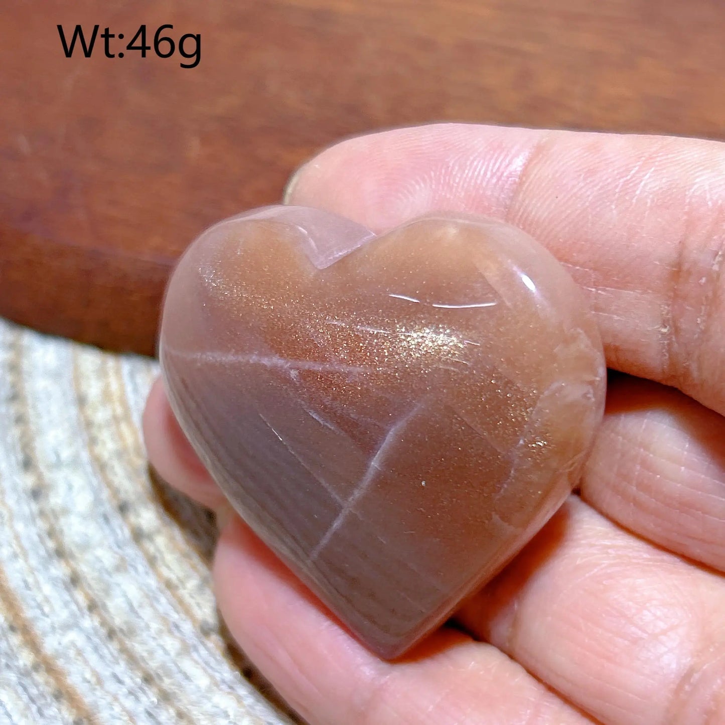Orange Sunstone Heart-ToShay.org
