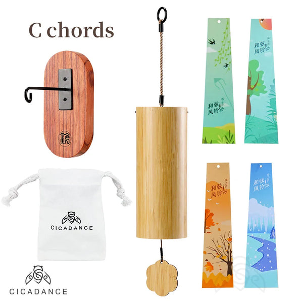 Bamboo Chord Wind Chimes-ToShay.org