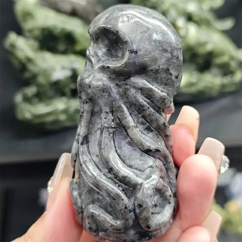 Grey Yooperlite Octopus Skull-ToShay.org