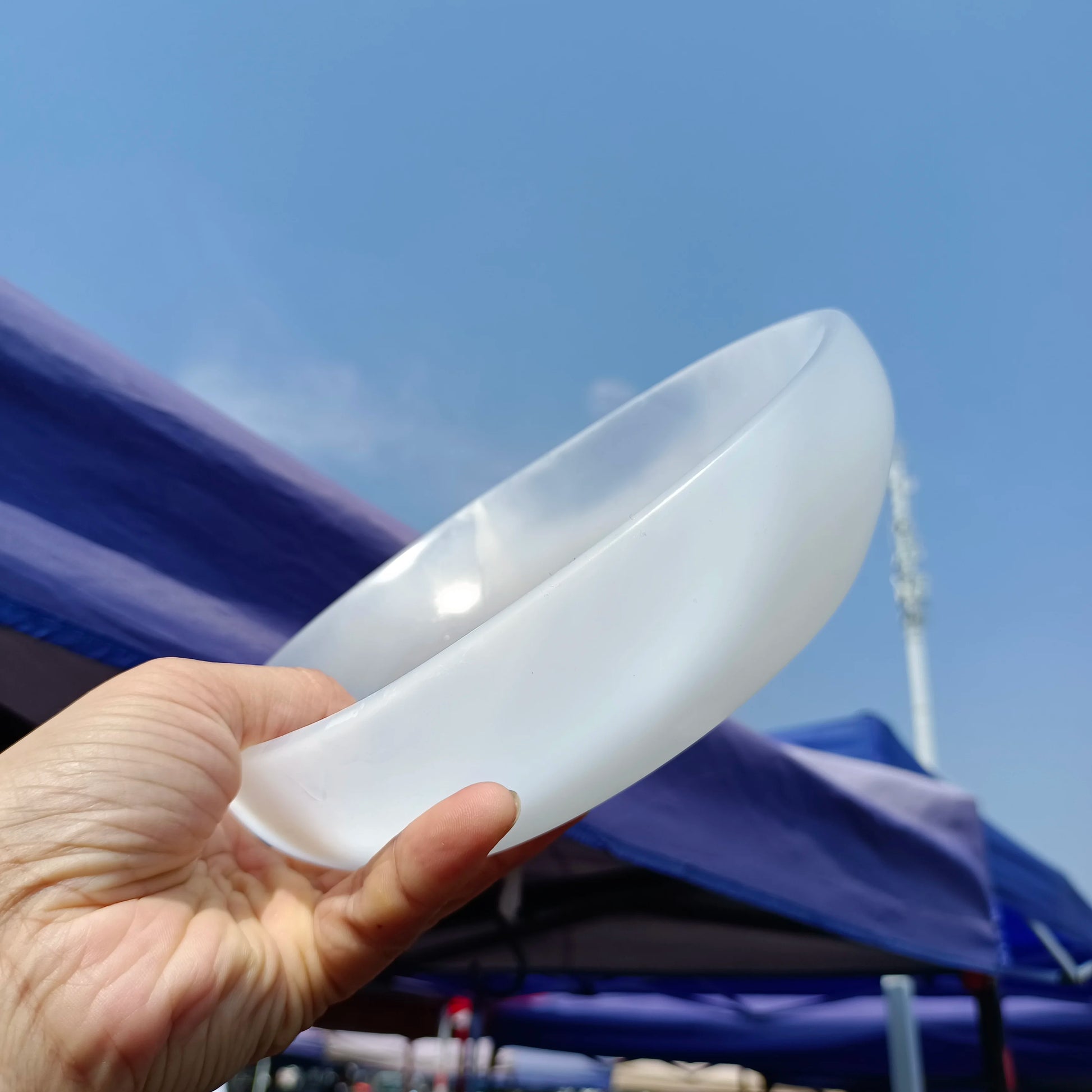 White Selenite Bowl-ToShay.org