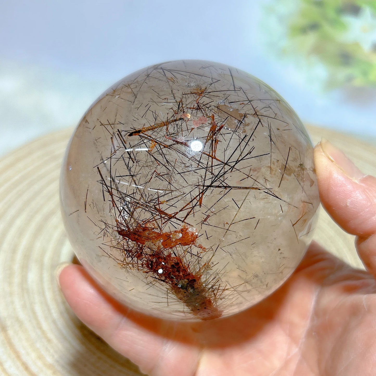 Copper Rutilated Crystal Ball-ToShay.org