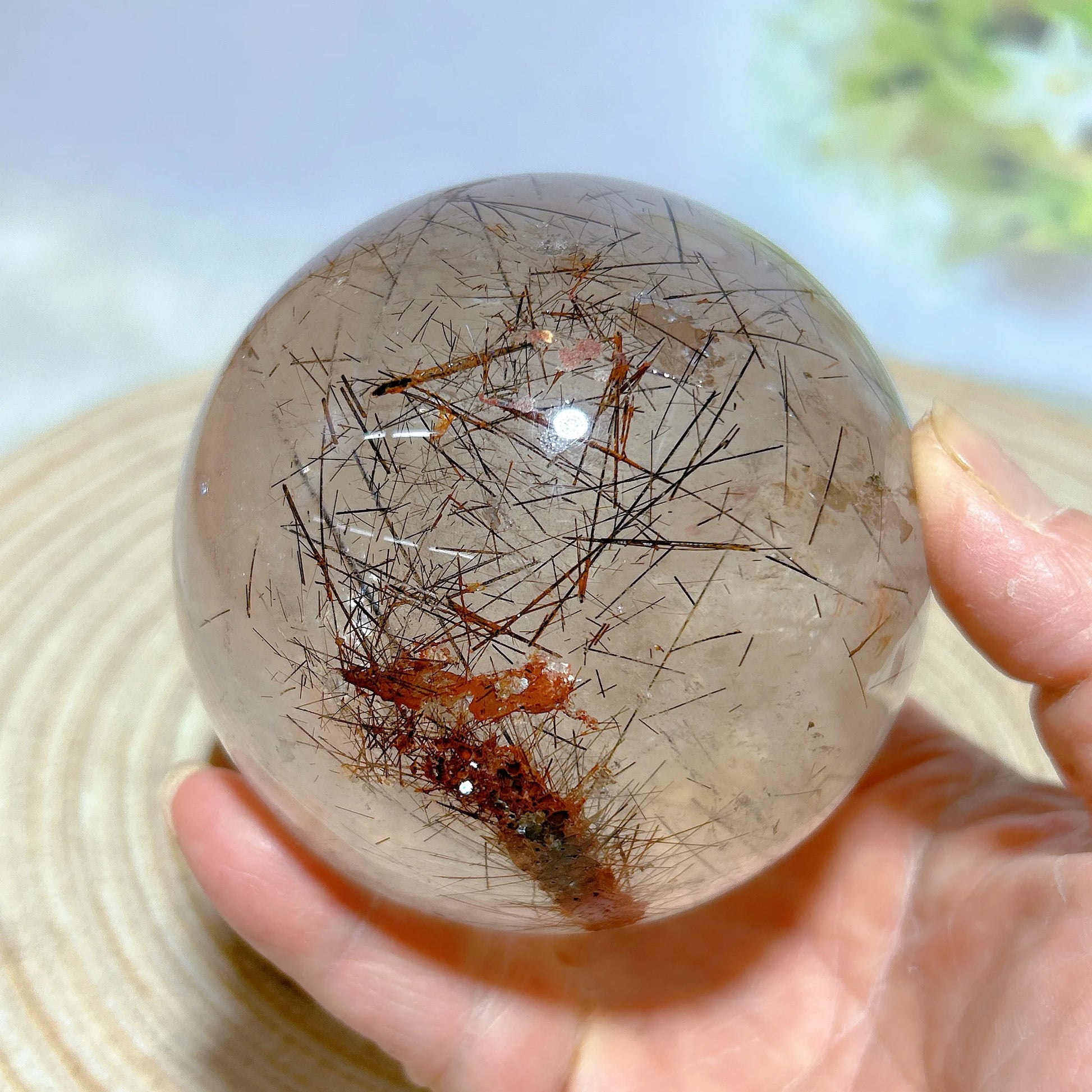 Copper Rutilated Crystal Ball-ToShay.org
