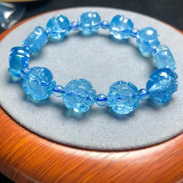 Blue Aquamarine Bracelet-ToShay.org