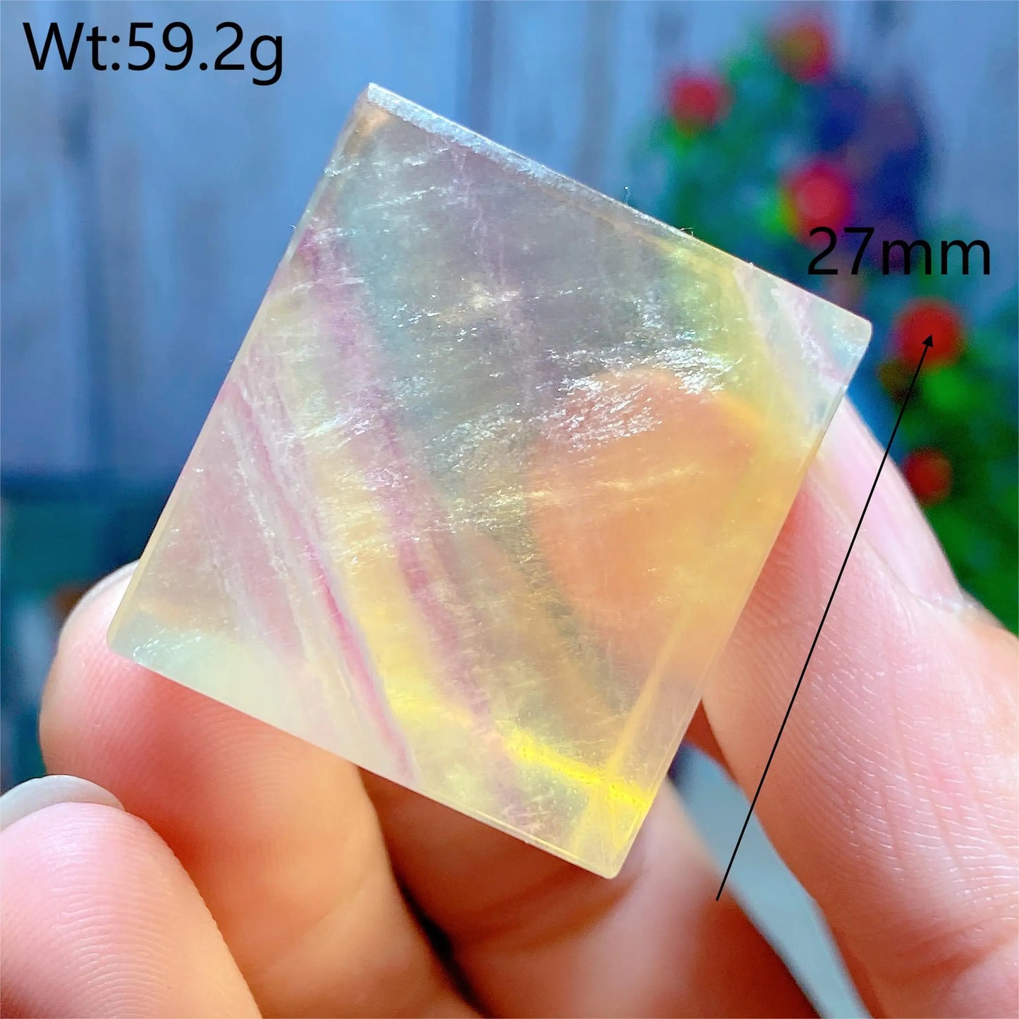 Rainbow Fluorite Cube-ToShay.org