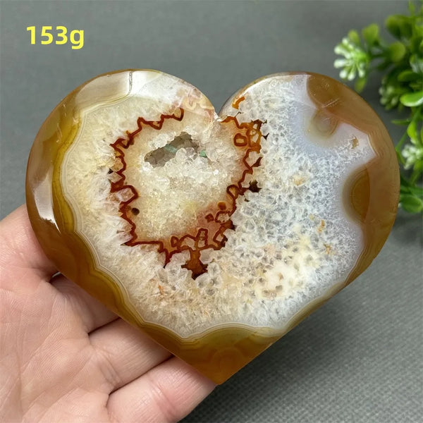 Red Agate Geode Heart-ToShay.org