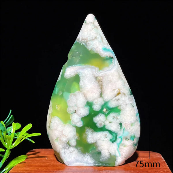 Green Flower Agate Flame-ToShay.org