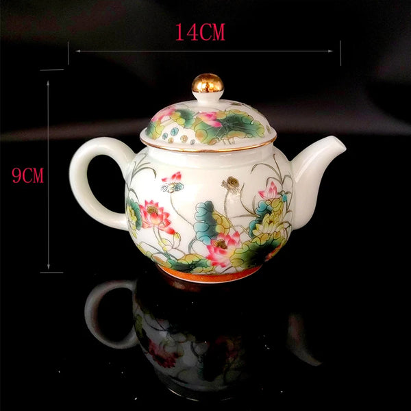 White Painted Porcelain Teapot-ToShay.org
