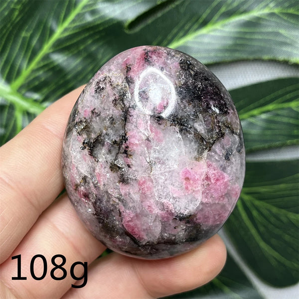 Pink Rhodonite Palmstone-ToShay.org