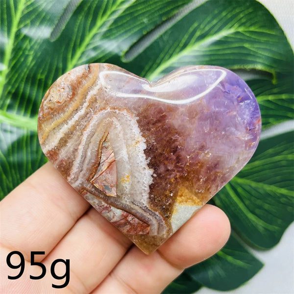 Purple Agate Amethyst Heart-ToShay.org