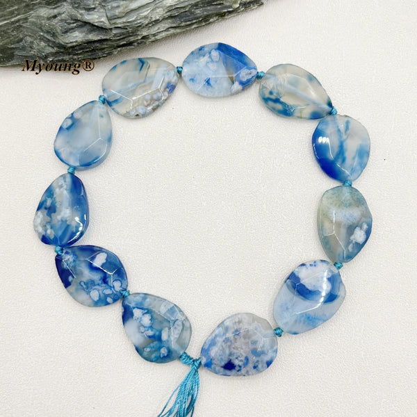 Blue Sakura Agate Beads-ToShay.org