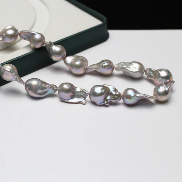 Grey Pearl Baroque Beads-ToShay.org