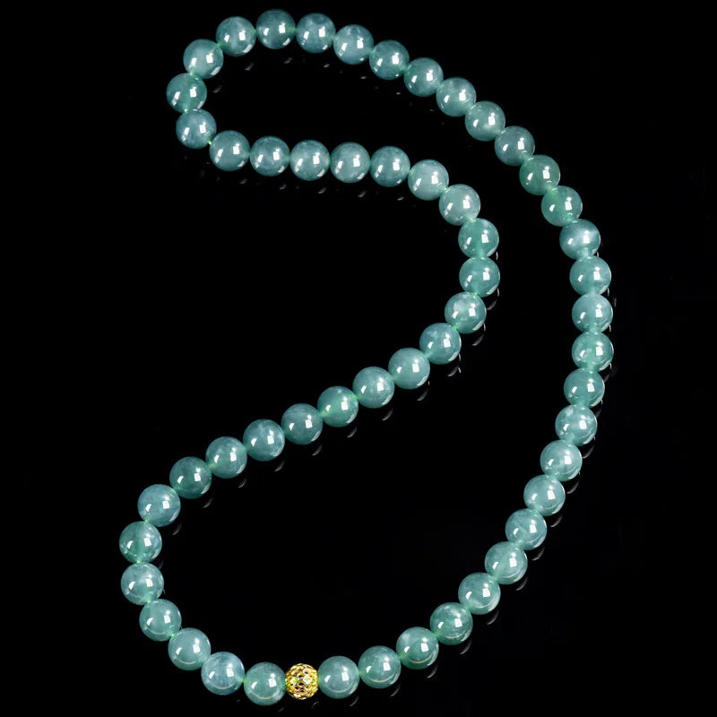 Green Jadeite Bead Necklace-ToShay.org