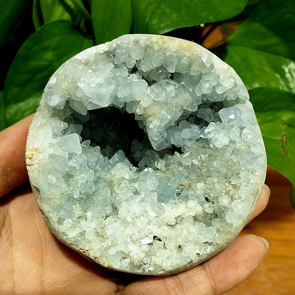 Blue Celestine Geode Crystal-ToShay.org
