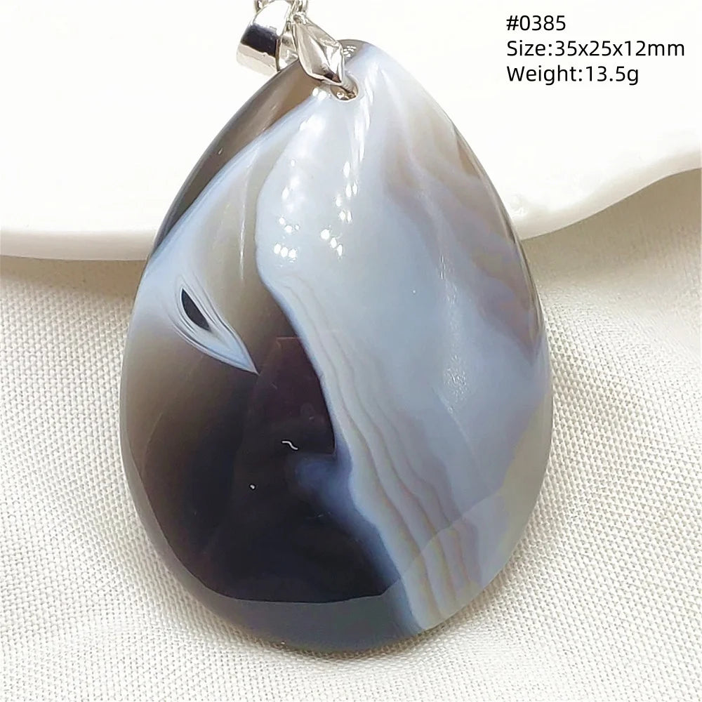 Grey Brown Agate Pendant-ToShay.org