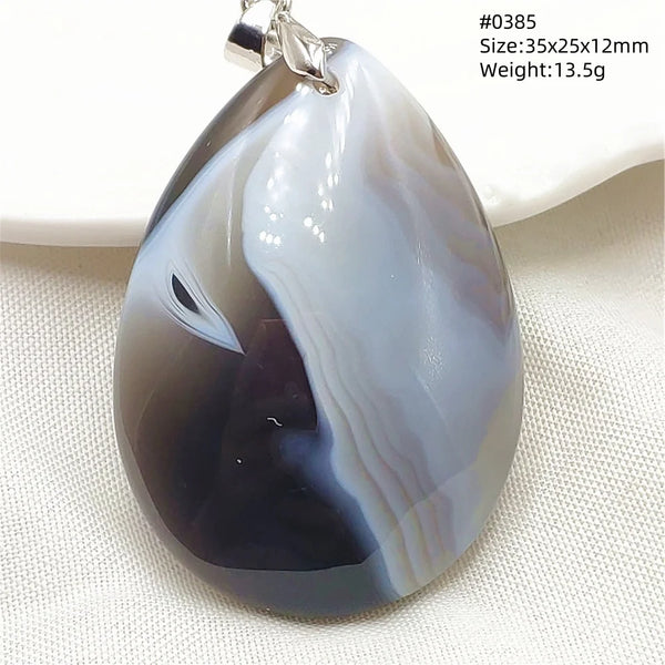 Grey Brown Agate Pendant-ToShay.org