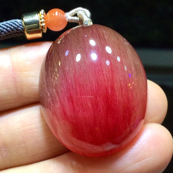 Red Rutilated Quartz Pendant-ToShay.org
