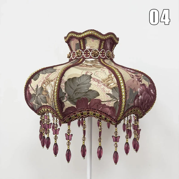 Beaded Lace Flower Lamp Shade-ToShay.org