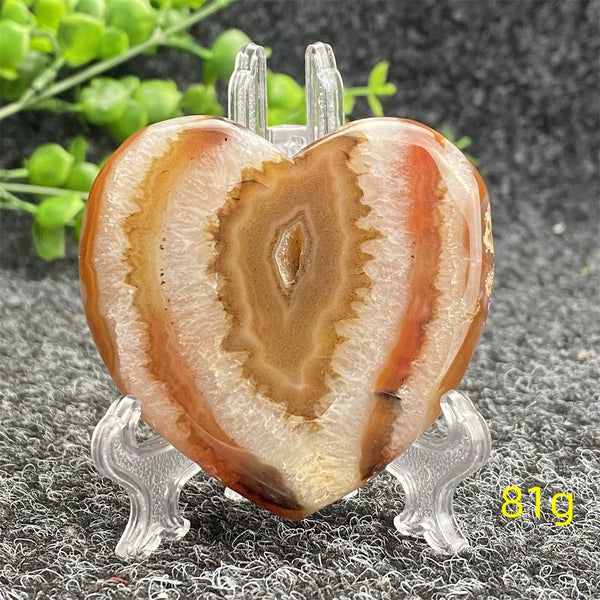 Red Agate Geode Heart-ToShay.org