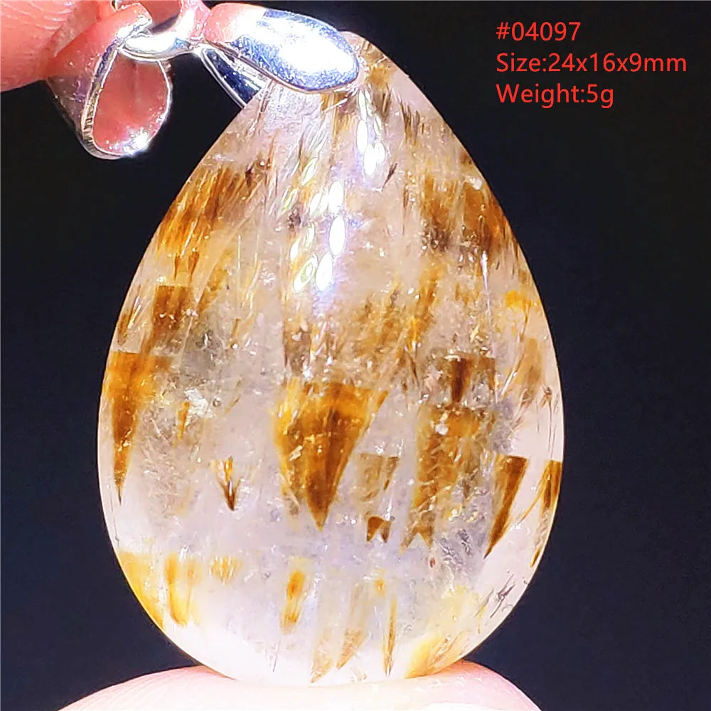 Purple Rutilated Auralite Pendant-ToShay.org