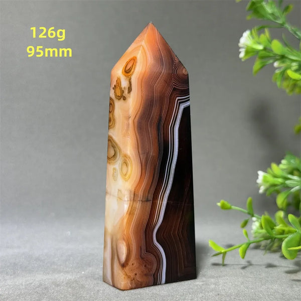 Black Red Striped Agate Obelisk-ToShay.org