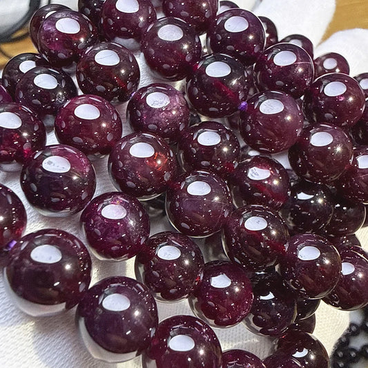 Purple Garnet Bead Bracelet-ToShay.org
