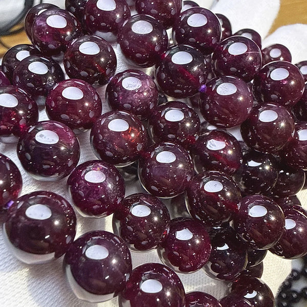 Purple Garnet Bead Bracelet-ToShay.org