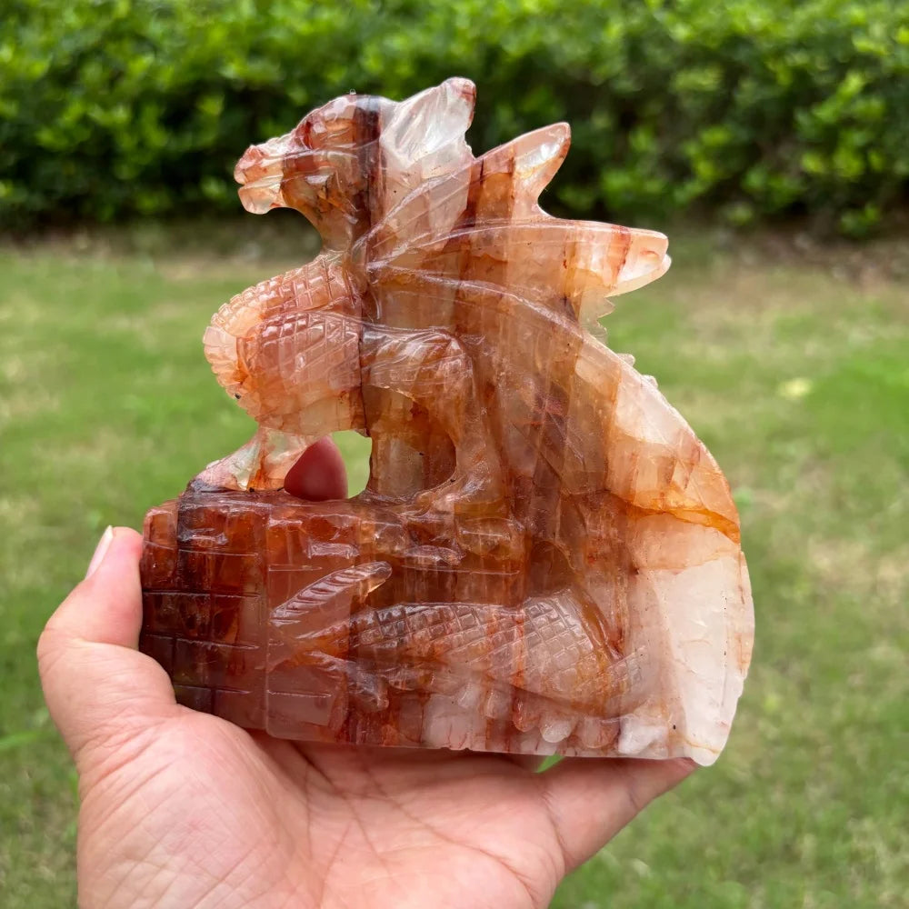 Red Fire Quartz Dragon-ToShay.org