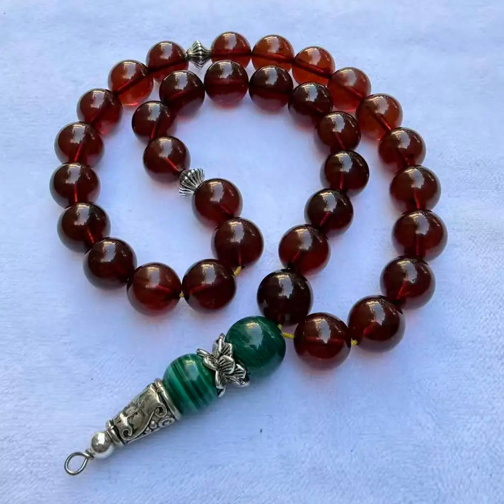 Red Amber Prayer Beads-ToShay.org