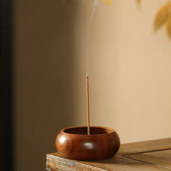 Wood Threaded Incense Burner-ToShay.org
