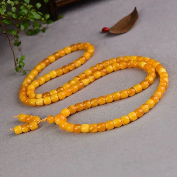 Yellow Beeswax Amber Beads-ToShay.org