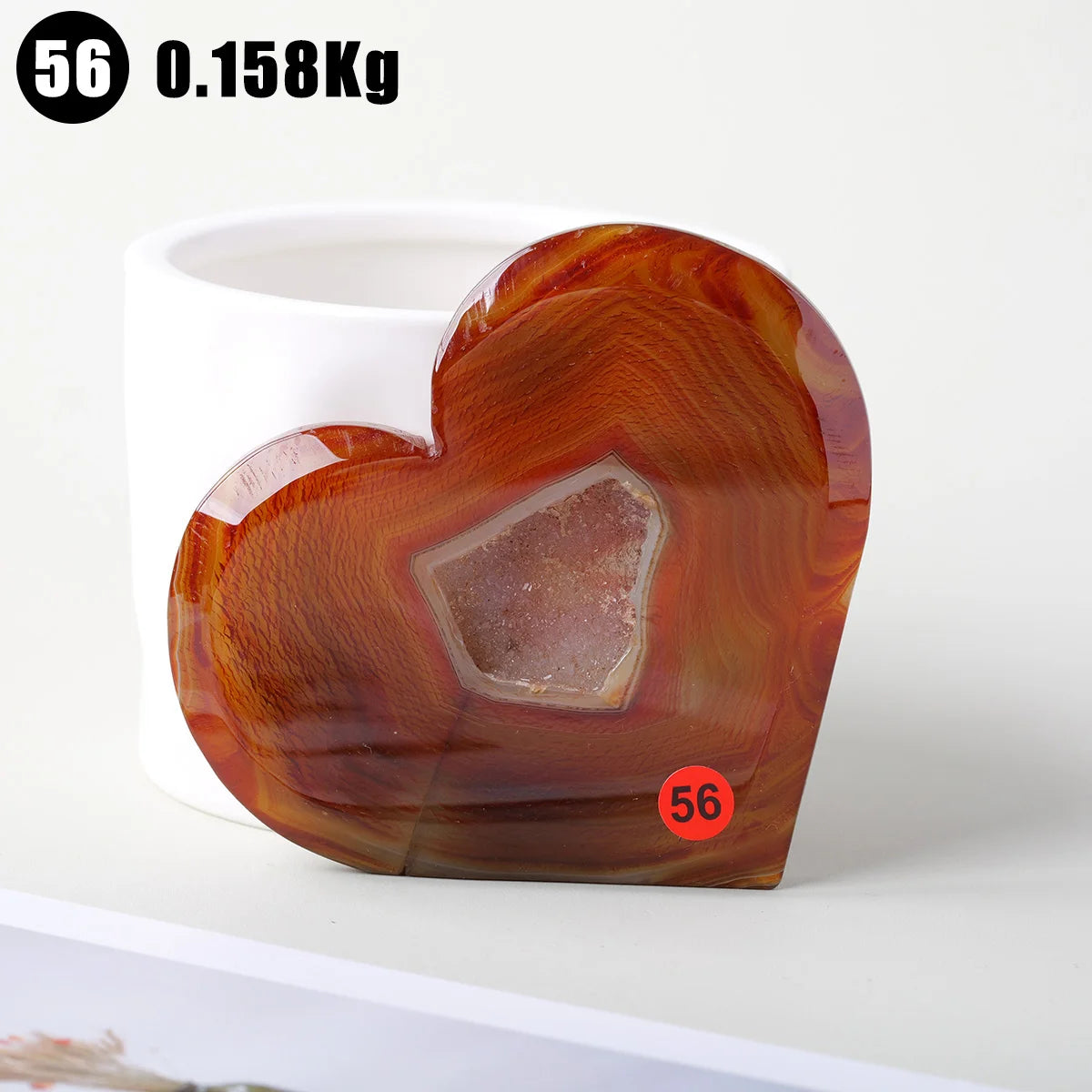 Red Agate Druzy Heart-ToShay.org