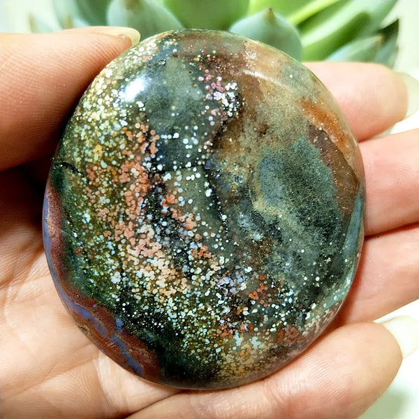 Ocean Jasper Palm Stone-ToShay.org