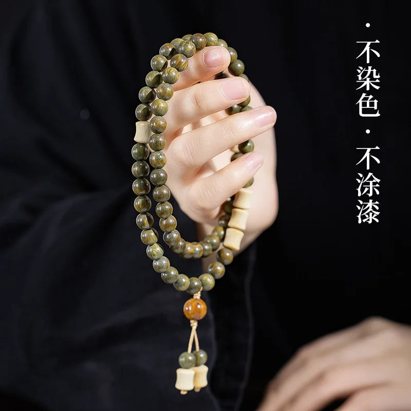 Green Sandalwood Mala Beads-ToShay.org