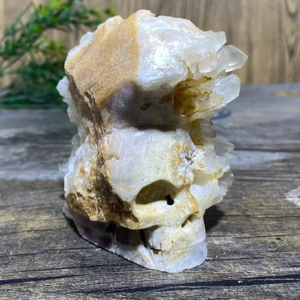 Clear Quartz Cluster Skull-ToShay.org