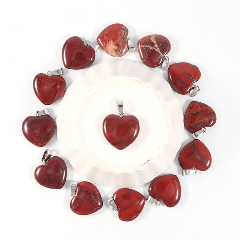 Red Rainbow Stone Heart-ToShay.org