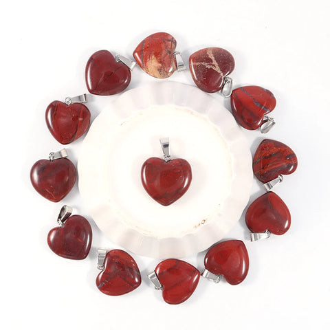 Red Rainbow Stone Heart-ToShay.org