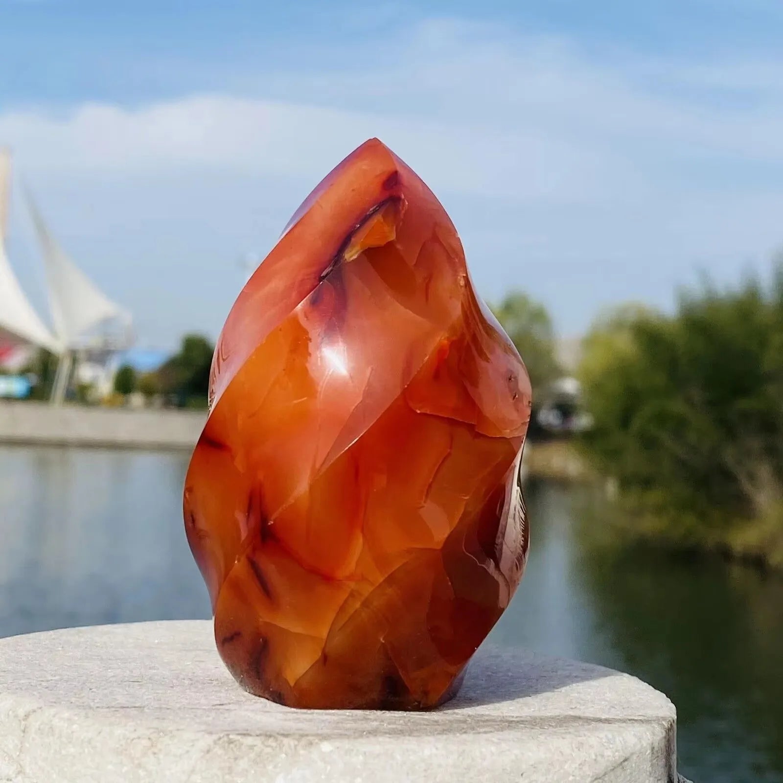 Red Agate Carnelian Flame-ToShay.org