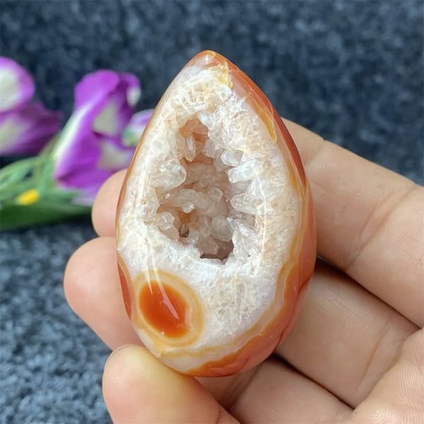 Red Agate Geode Crystal Egg-ToShay.org