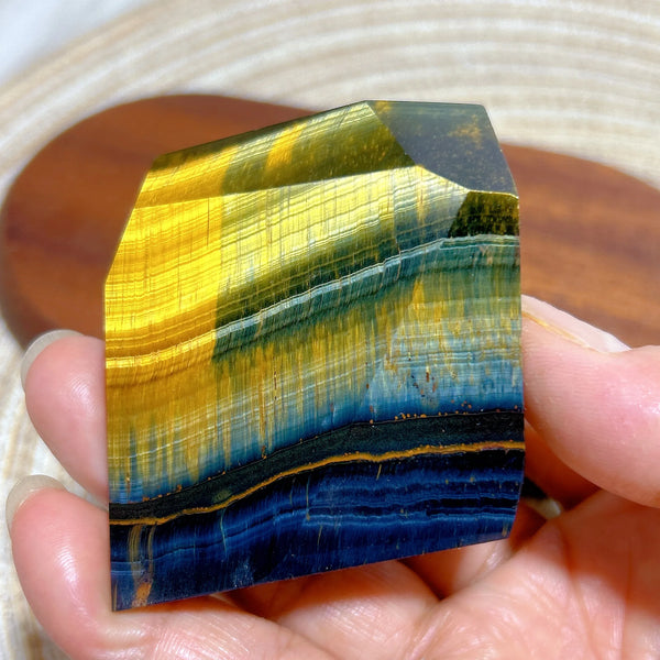 Blue Yellow Tiger Eye Stone-ToShay.org