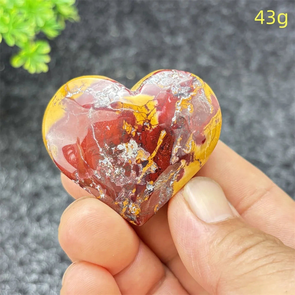 Yellow Moritzite Stone Heart-ToShay.org
