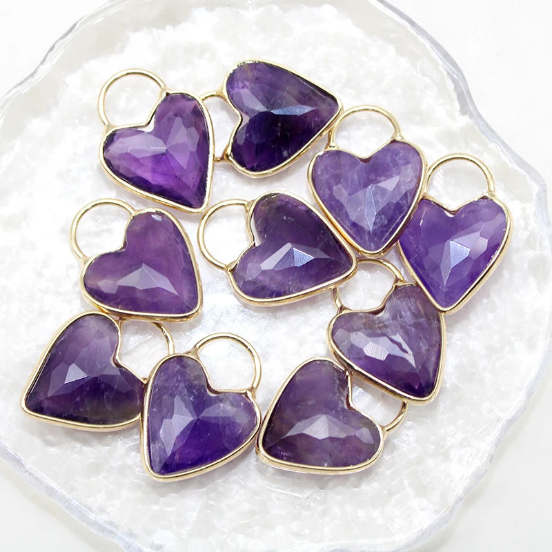 Mixed Crystal Heart Pendants-ToShay.org