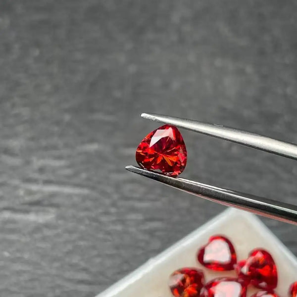 Red Garnet Faceted Diamonds-ToShay.org