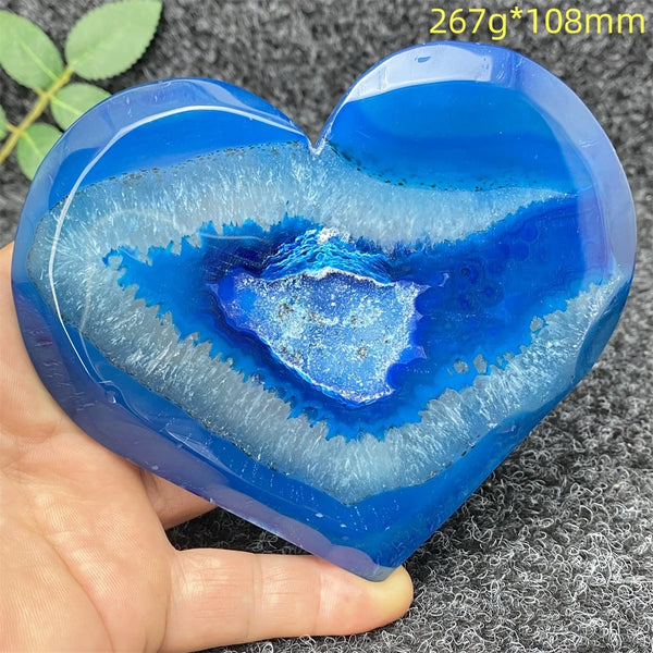 Blue Agate Geode Heart-ToShay.org