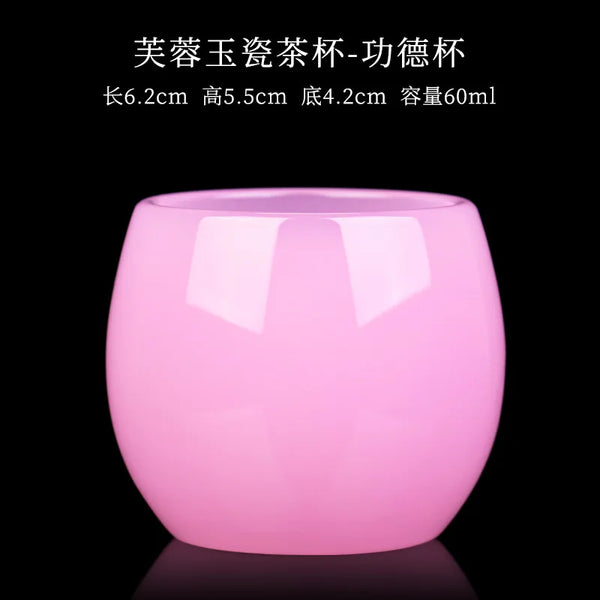 Pink Jade Porcelain Teacup-ToShay.org