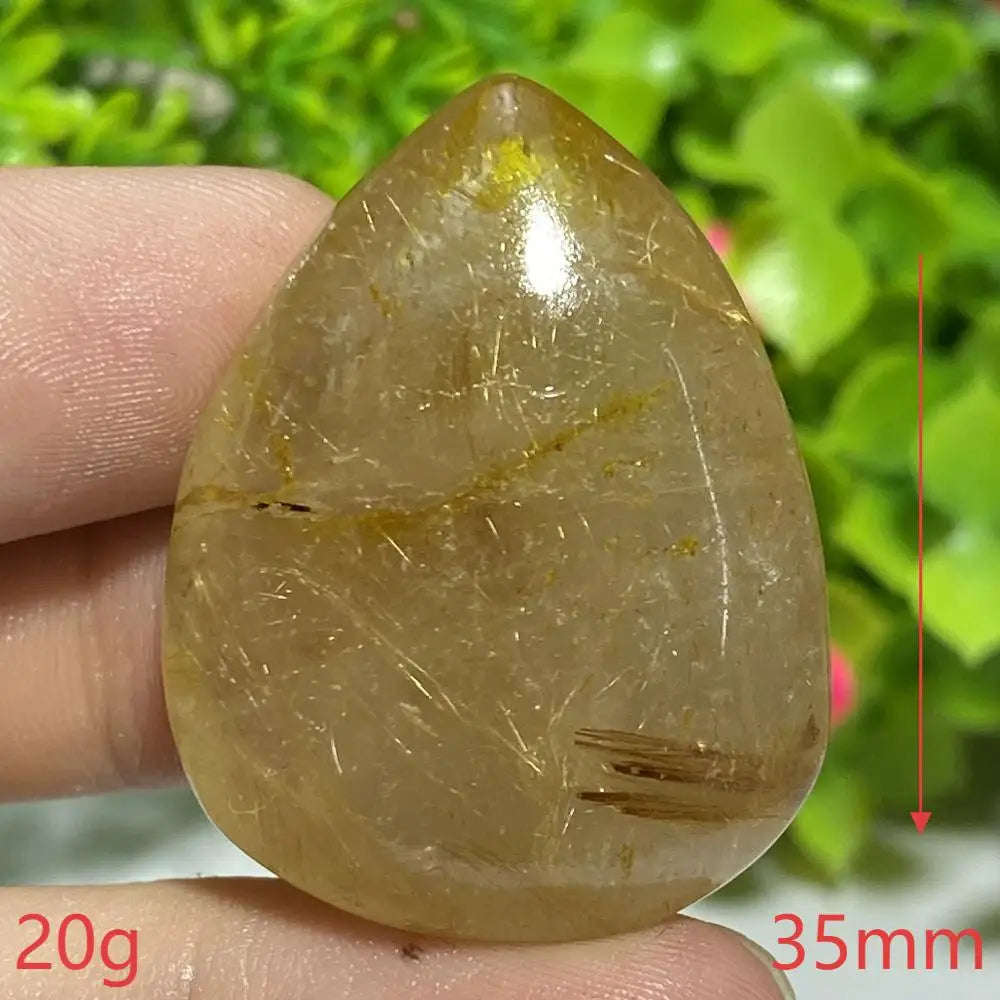 Gold Hair Rutilated Quartz Pendant-ToShay.org