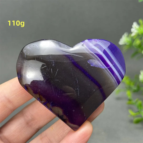 Purple Agate Heart-ToShay.org