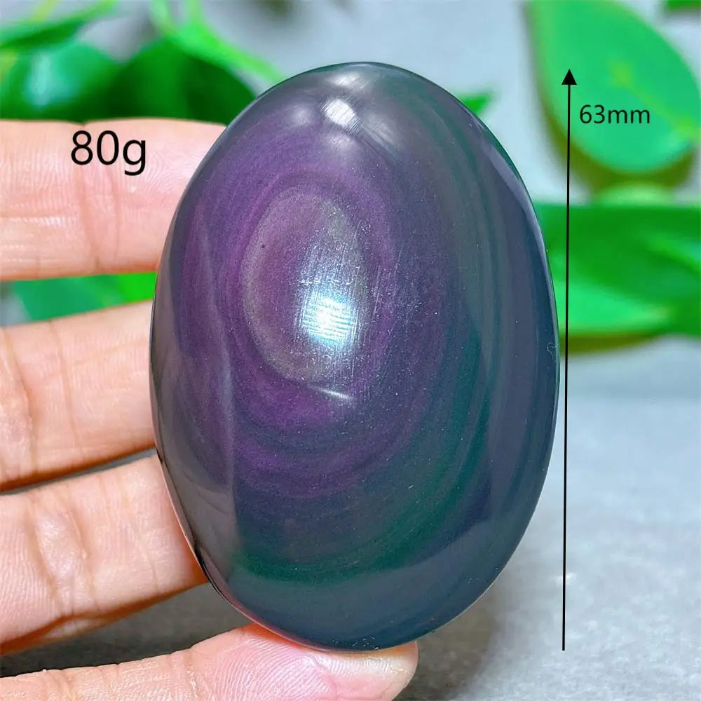 Rainbow Obsidian Palm Stone-ToShay.org