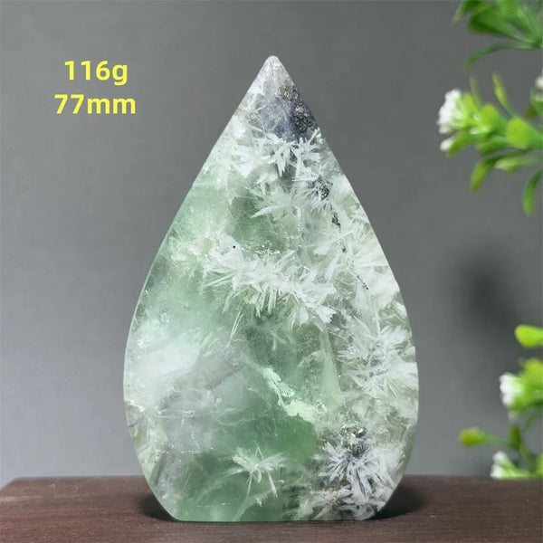 Green Feather Fluorite Torch-ToShay.org