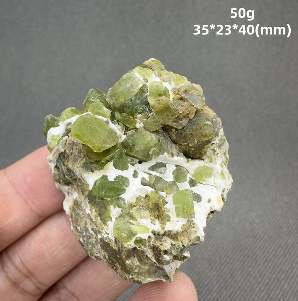 Green Peridot Olivine Crystal-ToShay.org