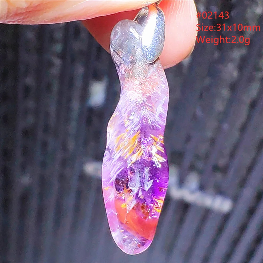 Purple Rutilated Auralite Pendant-ToShay.org